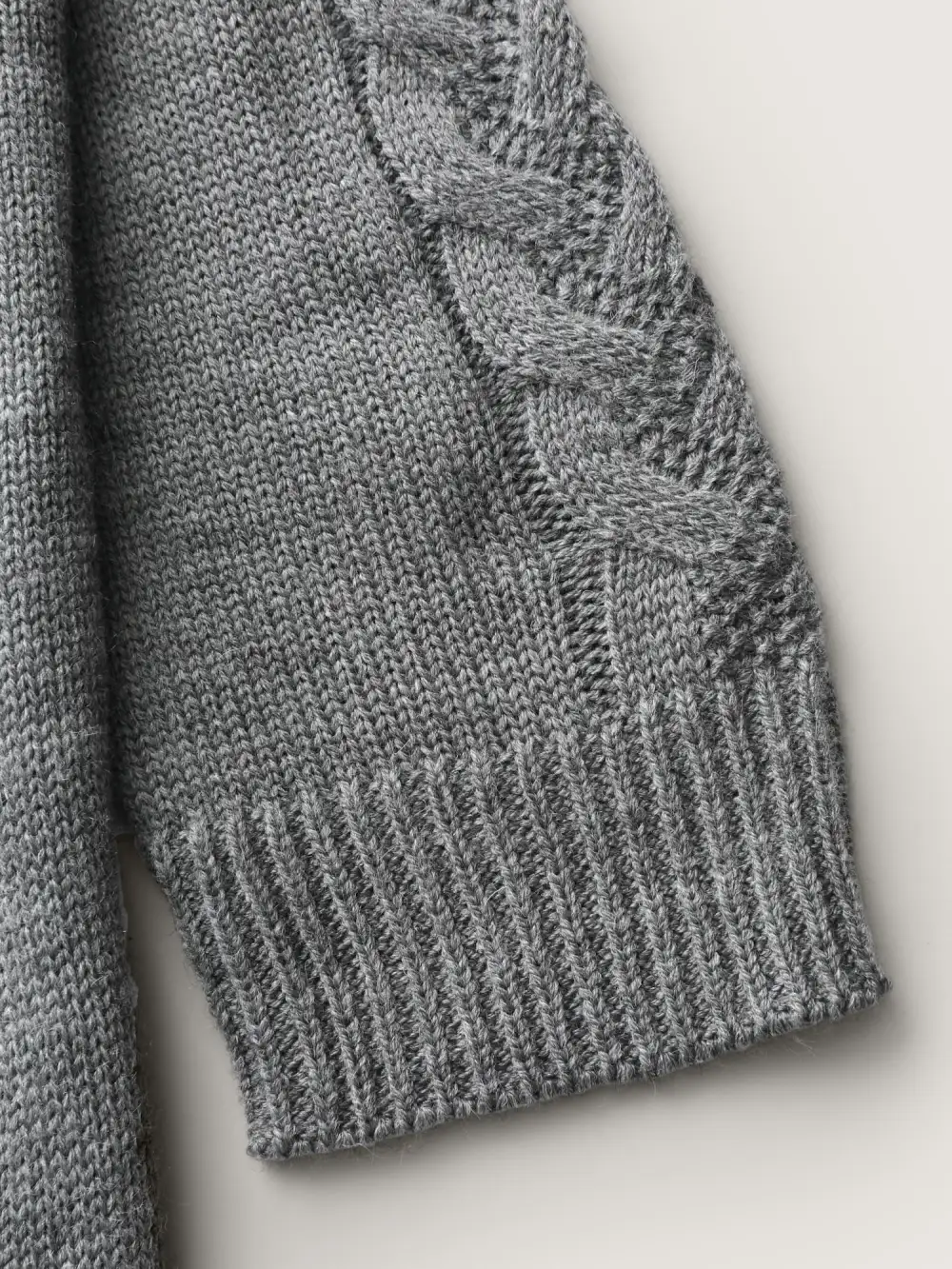 Cable Knit Side Pockets Knit Cardigan