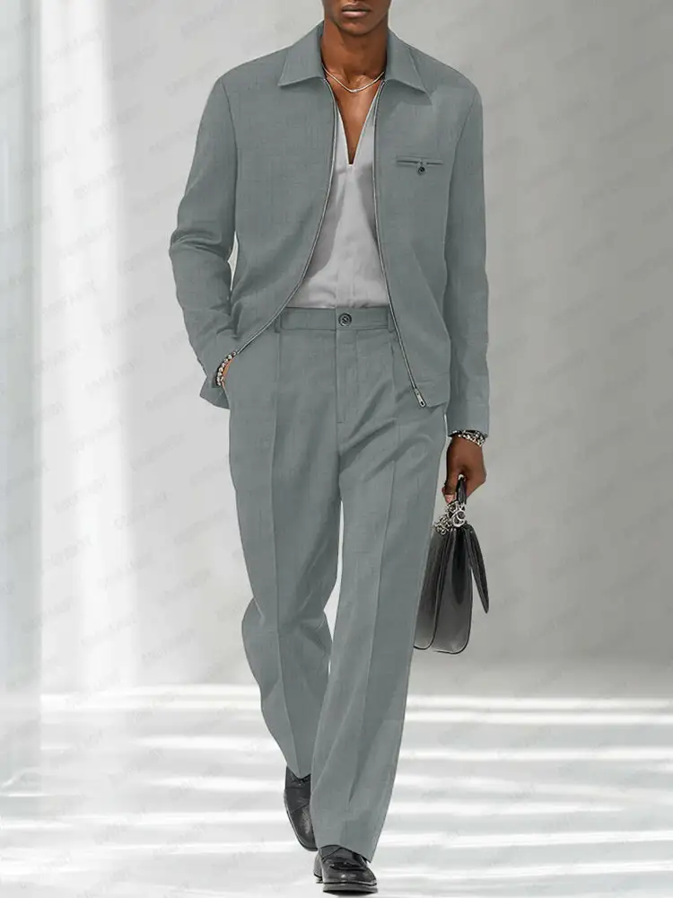 Modern Fashion Thin Jacket Pants Set