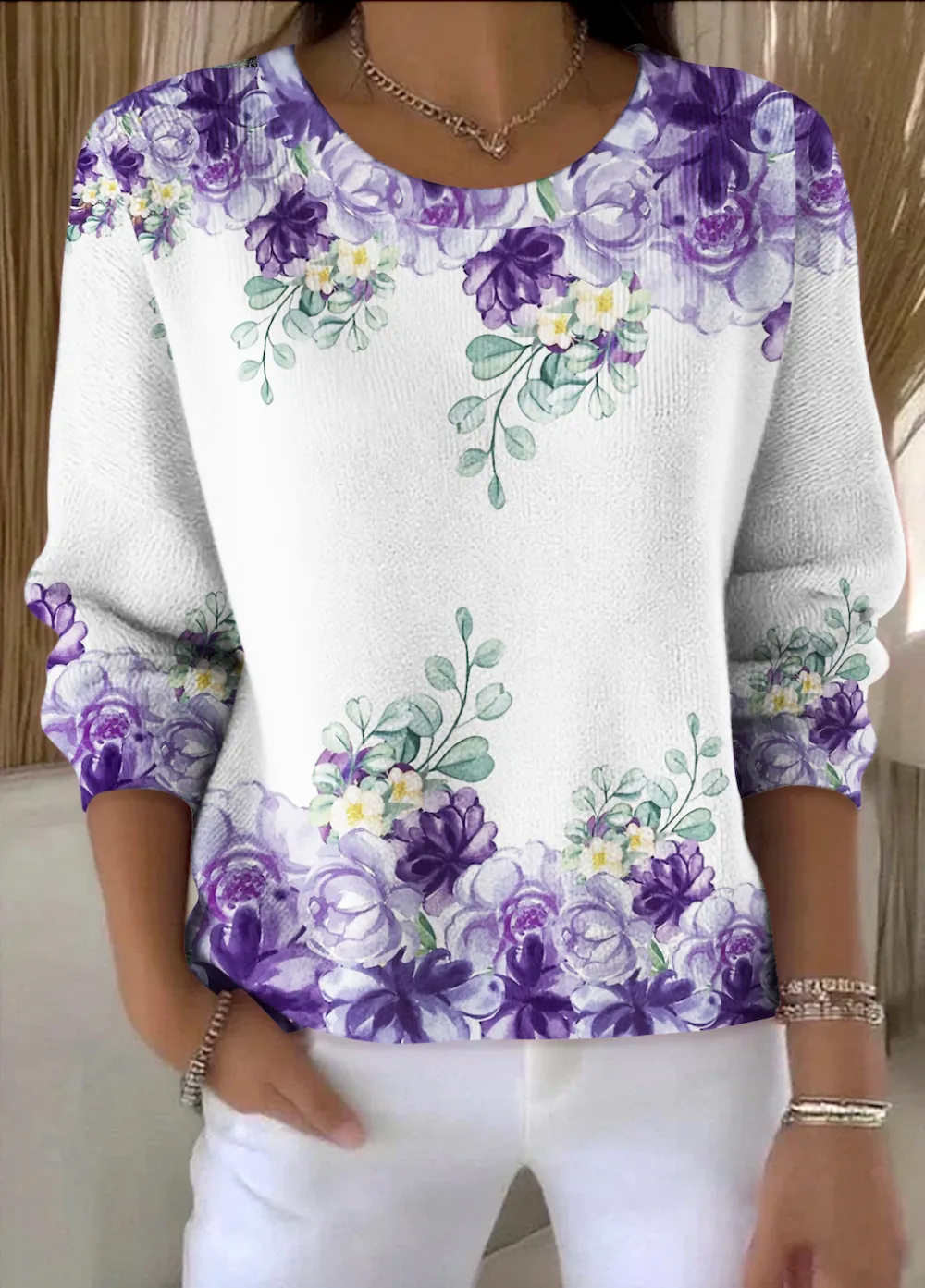 Vintage Floral Sweater