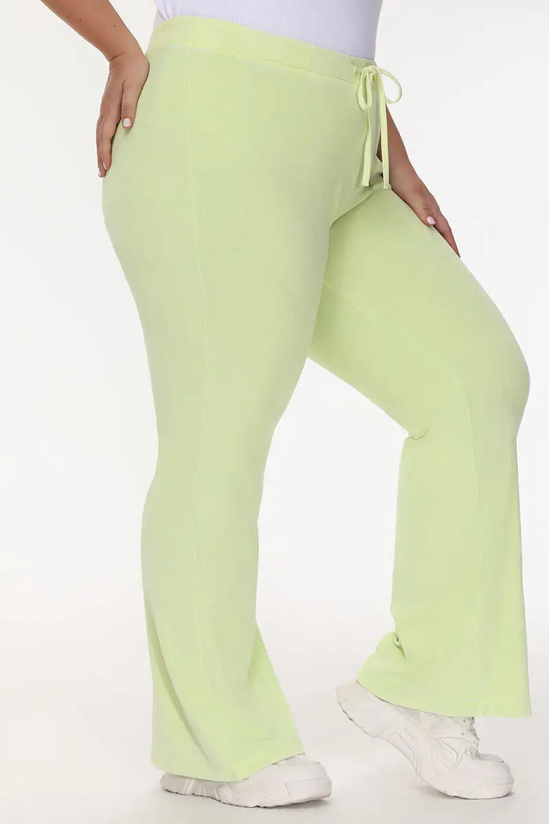 Plus-Size Big Bling Towel Terry Track Pants