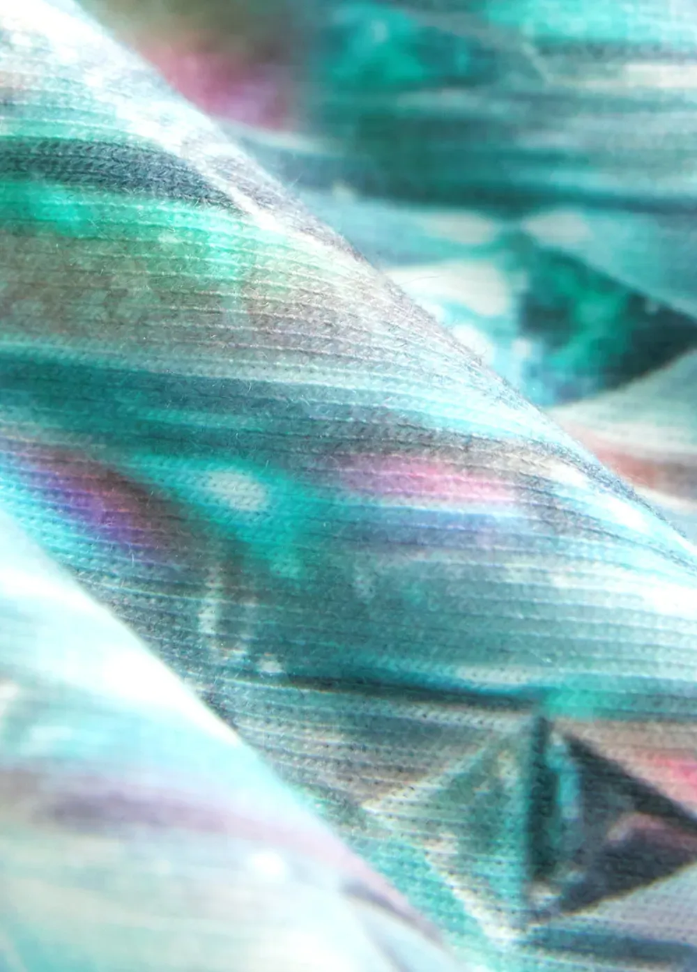 Sage Green Dazzle Colorful Print Long Sleeve T Shirt