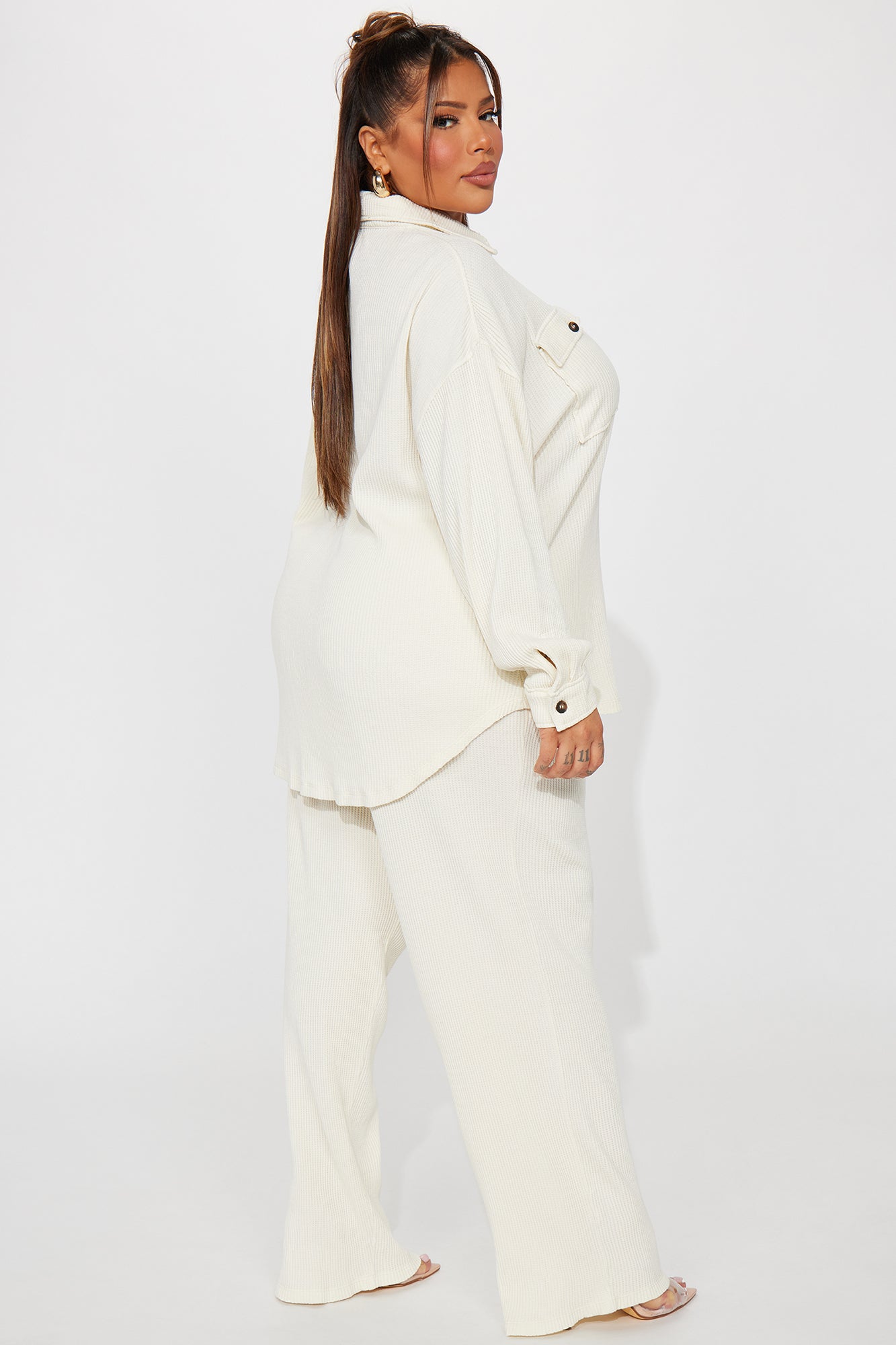 Kaylah Thermal Pant Set - Cream