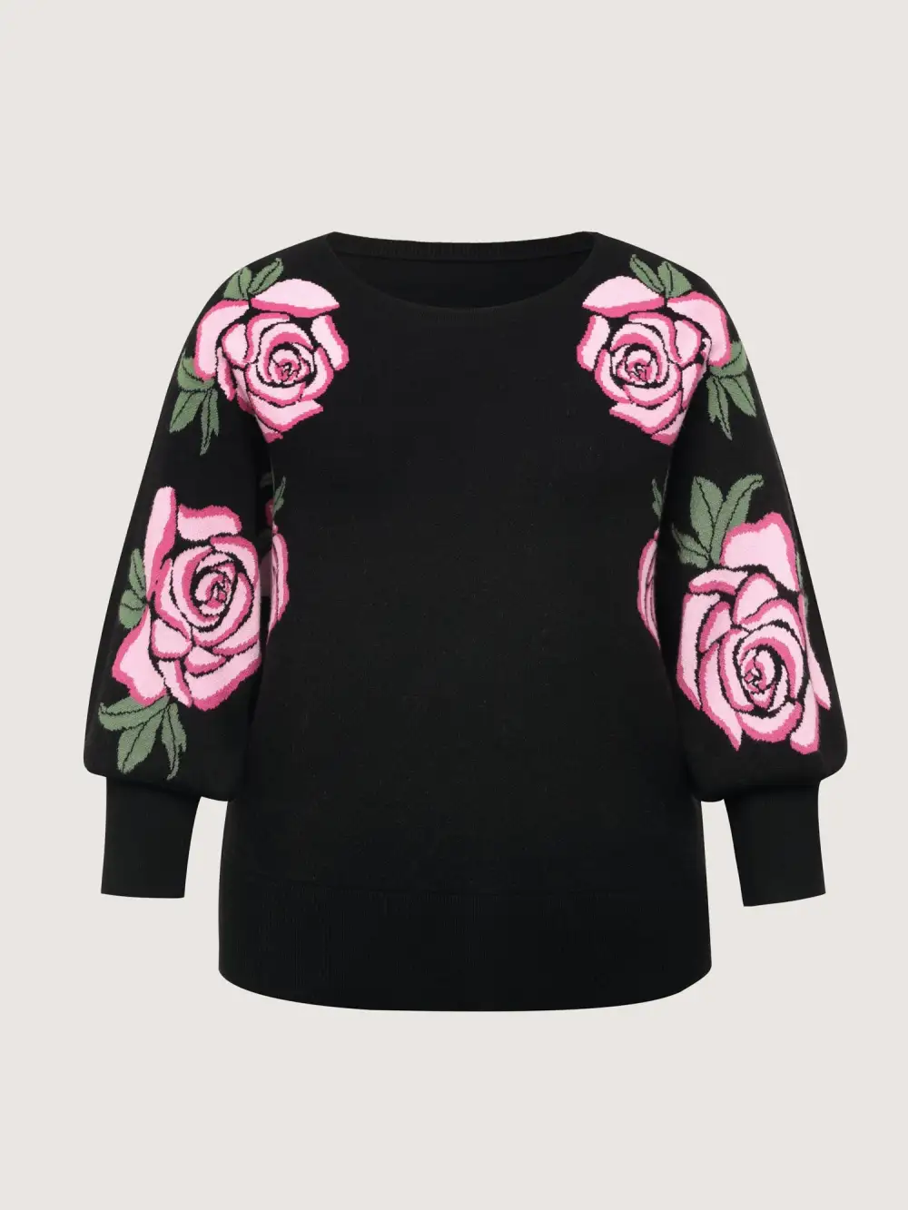 Supersoft Floral Batwing Sleeve Pullover