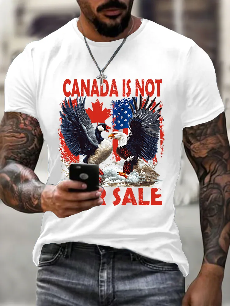 Round-Neck Short-Sleeved Shirt Canada Is Not  For Sale T-Shirt