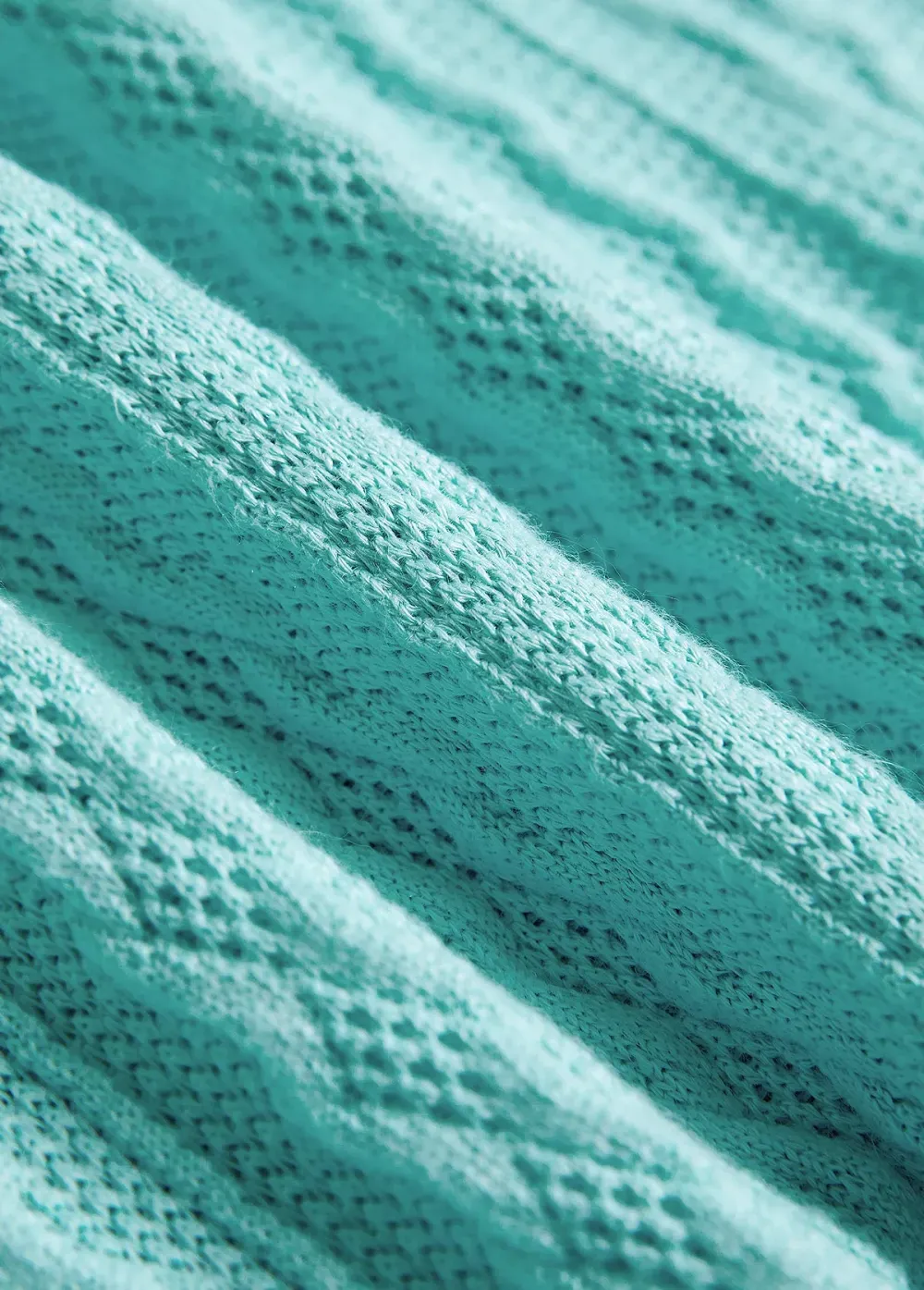 Mint Green Zipper Geometric Print Long Sleeve Sweatshirt