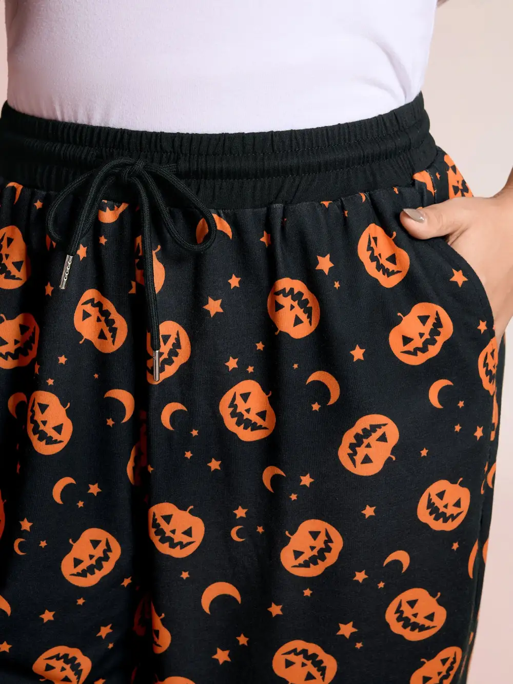 Pumpkin Halloween Drawstring Jogger Pants