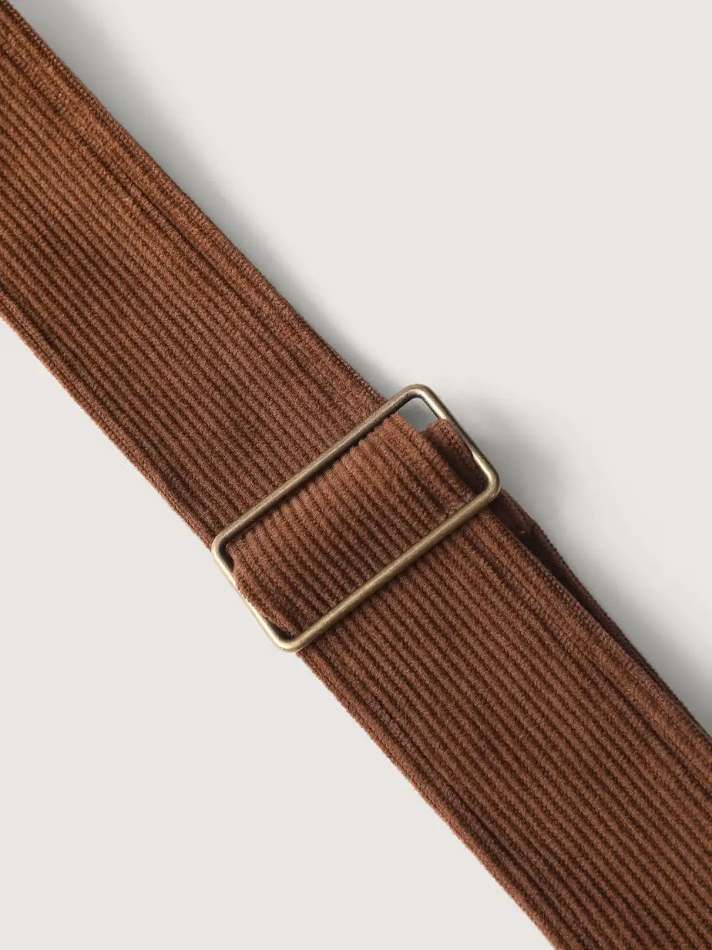 Corduroy Deep V-Neck Adjustable Midi Dress