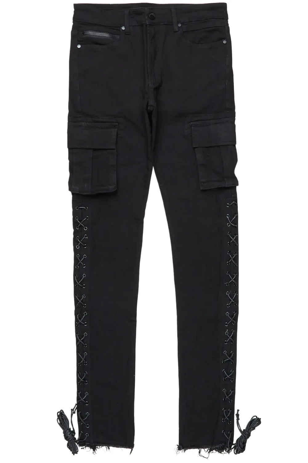 Ronoh Black Stacked Flare Jean