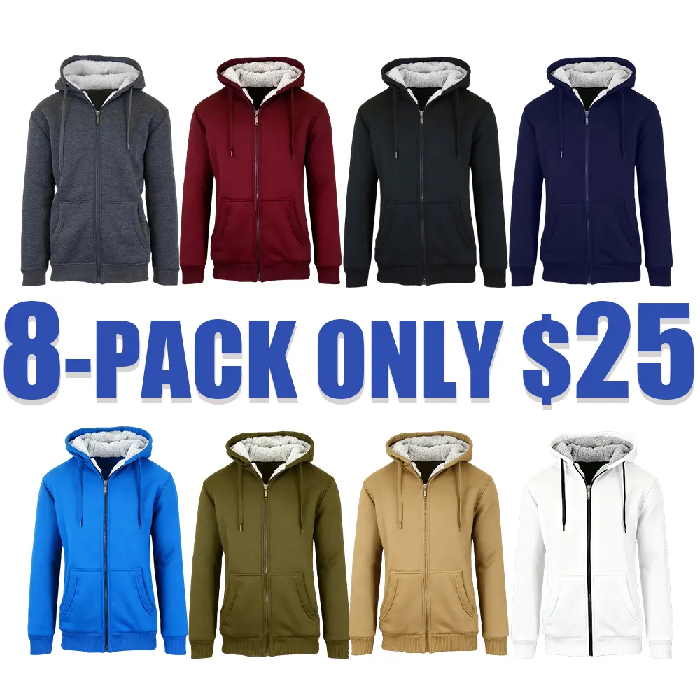 Men's Regular Fit Heavyweight Sherpa Fleece Lined Hoodie & Shacket