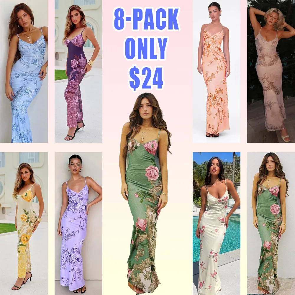 Women's Floral Cami Bodycon Dress – Boho Sleeveless Summer Beachwear