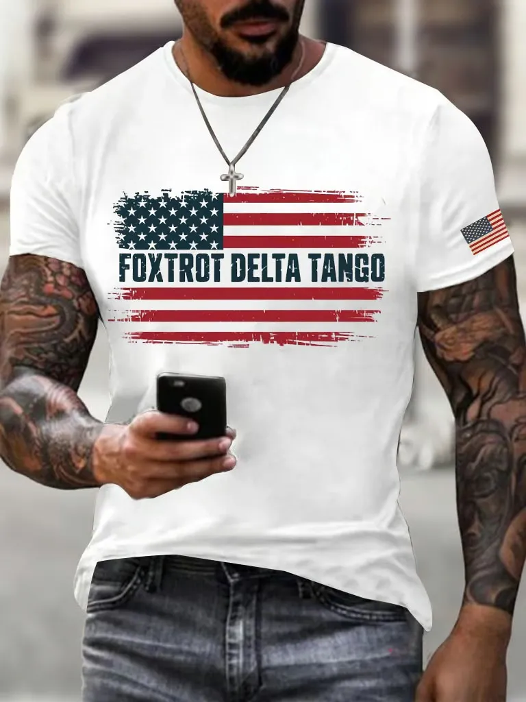 Men'S Foxtrot Delta Tango Print T-Shirt