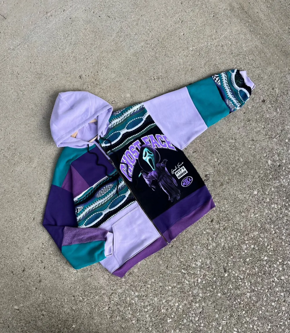 Yours purple green how perfect and cozy piece for your Halloween day