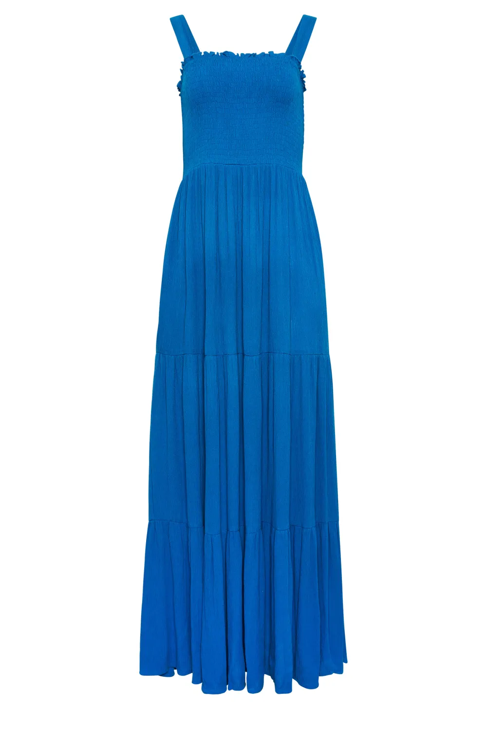 LTS Tall Black Shirred Tiered Maxi Dress