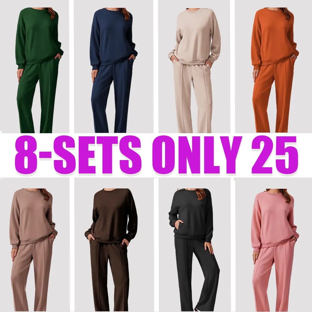 2-Piece Sweatshirt & Pants Set – Comfy Travel or Home Outfit