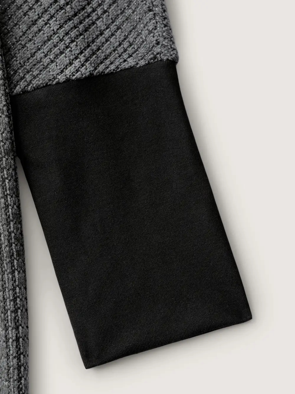 Textured Split Hem Hooded Jacket