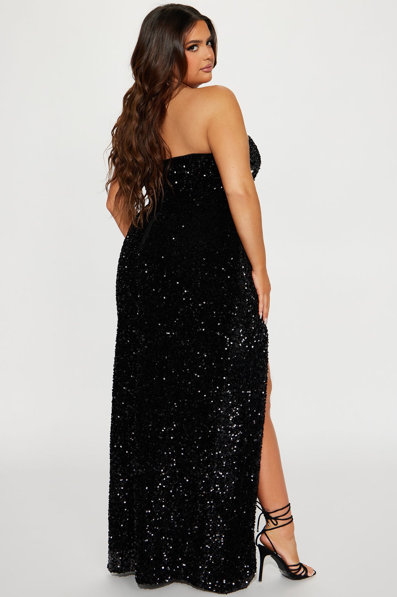 The One Sequin Maxi Dress - Black