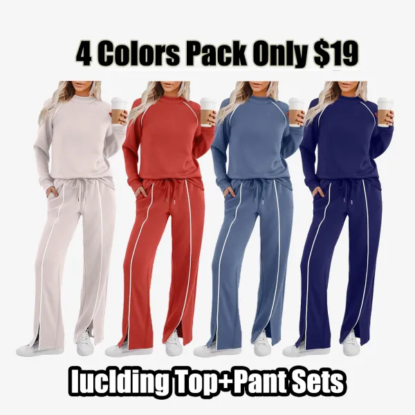 Women's 2 Piece Lounge Set  Wide Leg Pant Matching Sets
