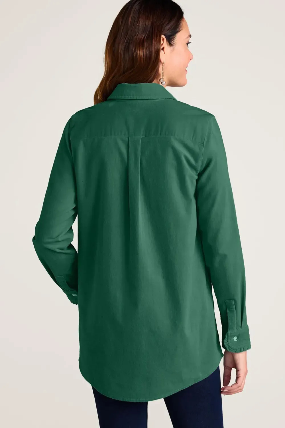 Stretch Cord Long Sleeve Big Shirt