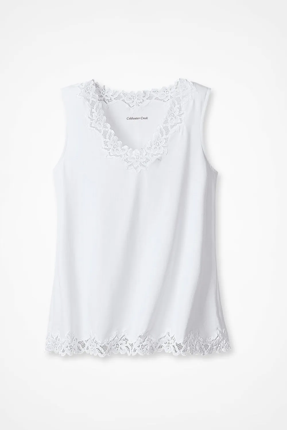 Longer Length Double Lace Tank