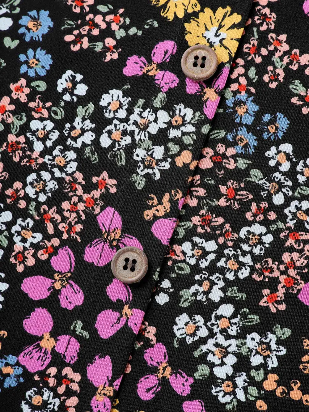 Floral Print V-Neck Flowy Blouse