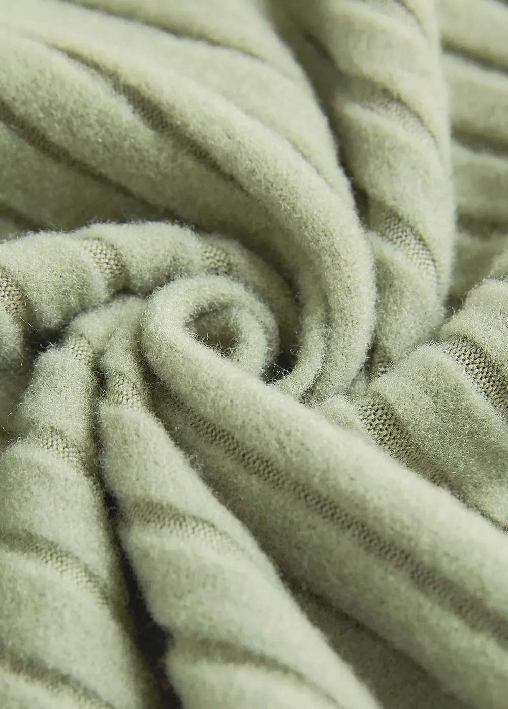 Sage Green Patchwork Long Sleeve Split Neck Sweatshirt