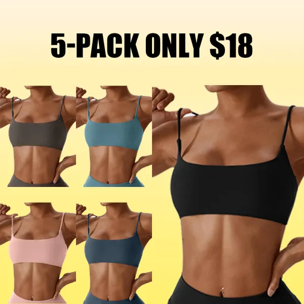 Women's Solid Wireless Sports Bra – Breathable Strappy Activewear Top