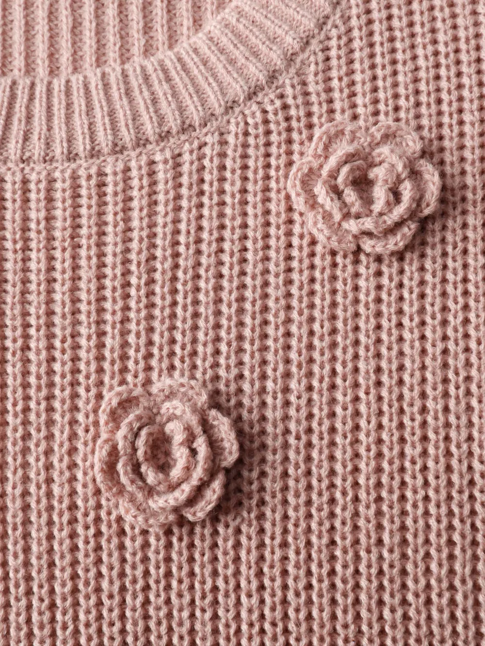 3D Floral Textured Pullover