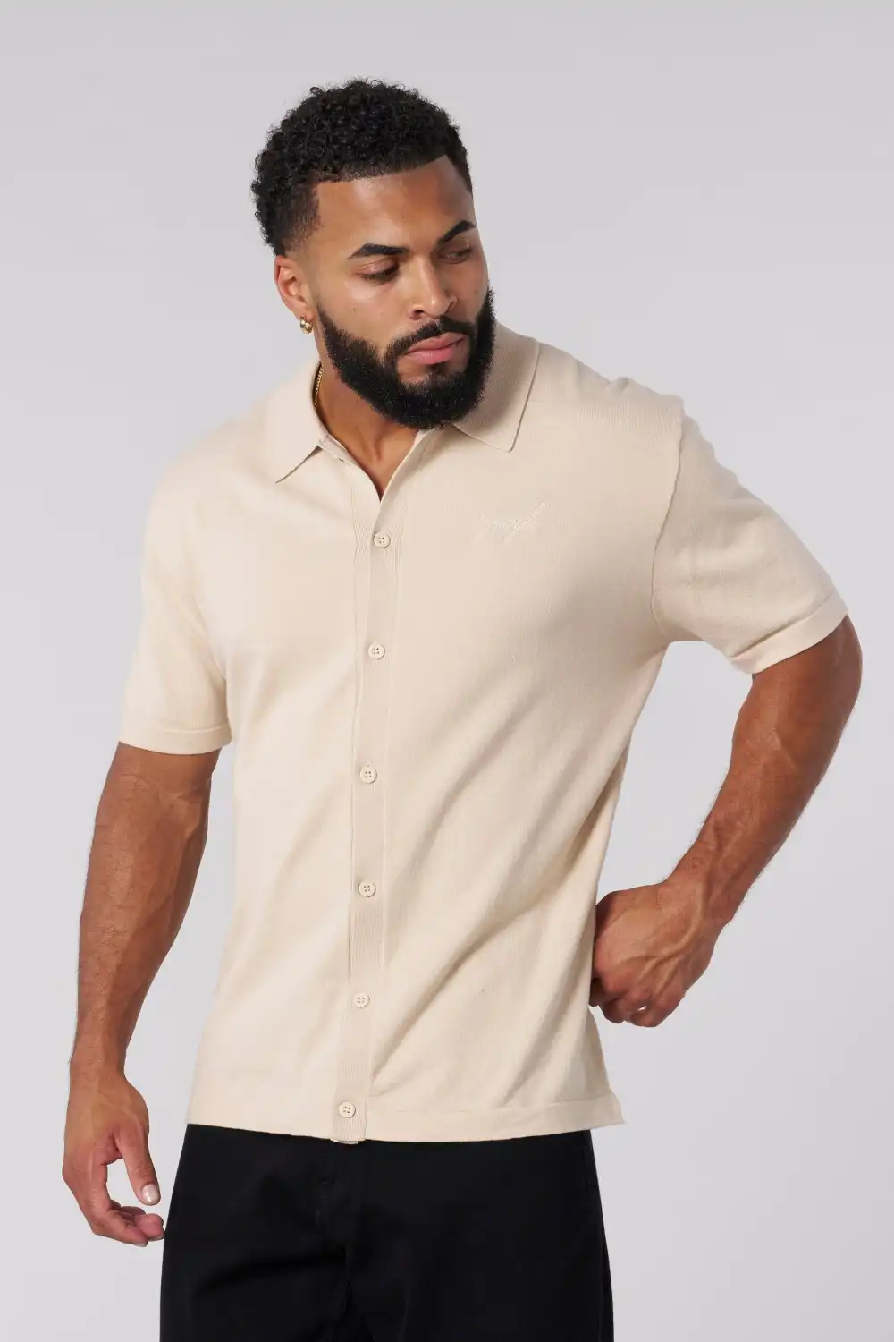 4081 - Knitted button up Shirts