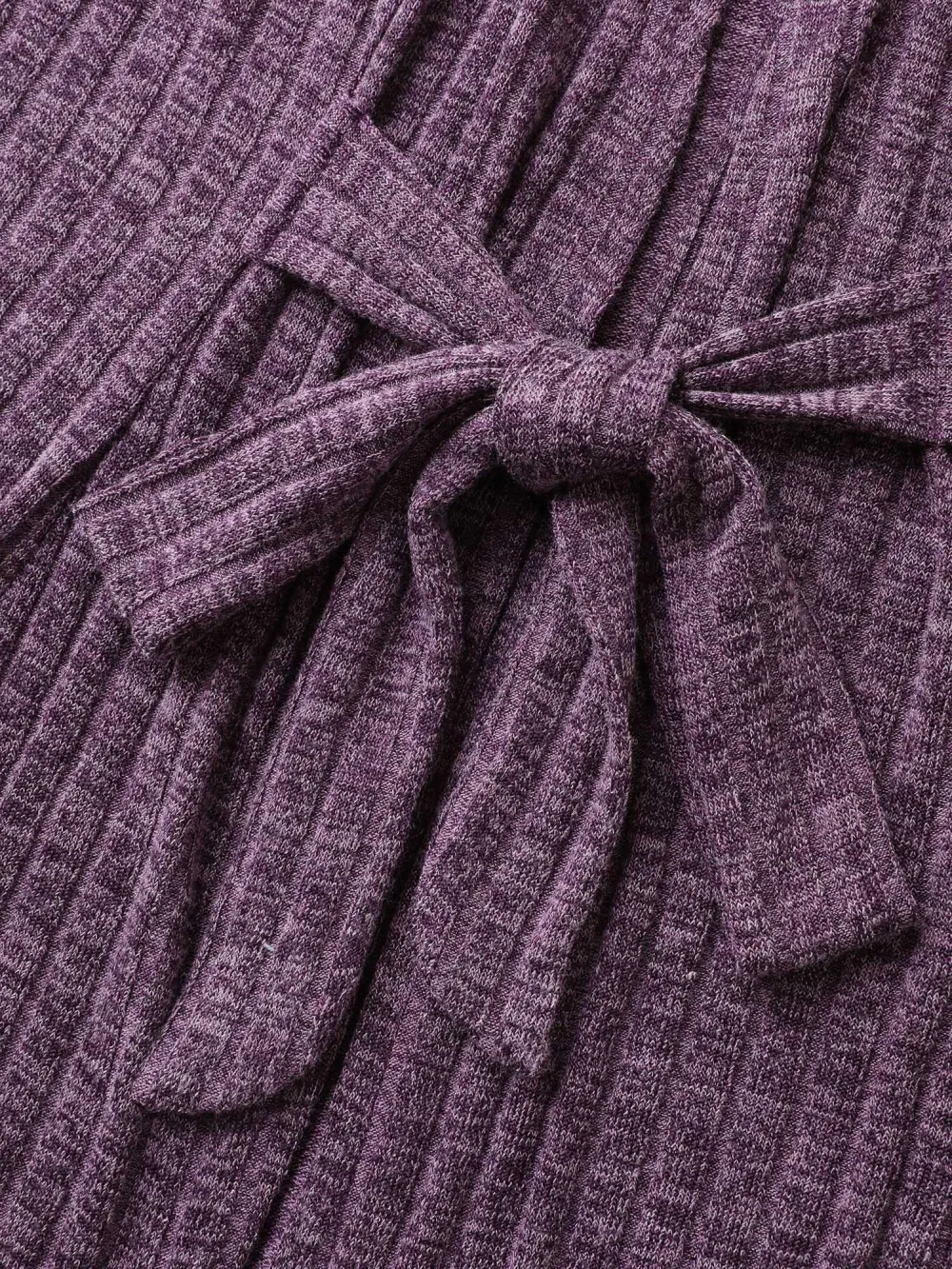 Heather Ribbed Supersoft Front-Tie Jacket