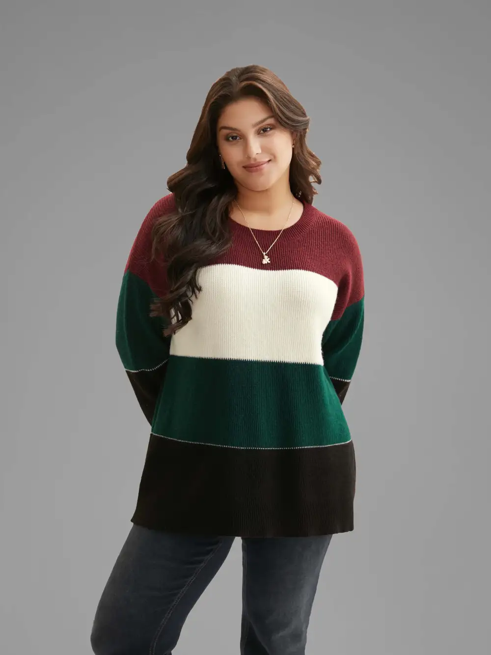 Supersoft Essentials Holiday Color Block Pullover