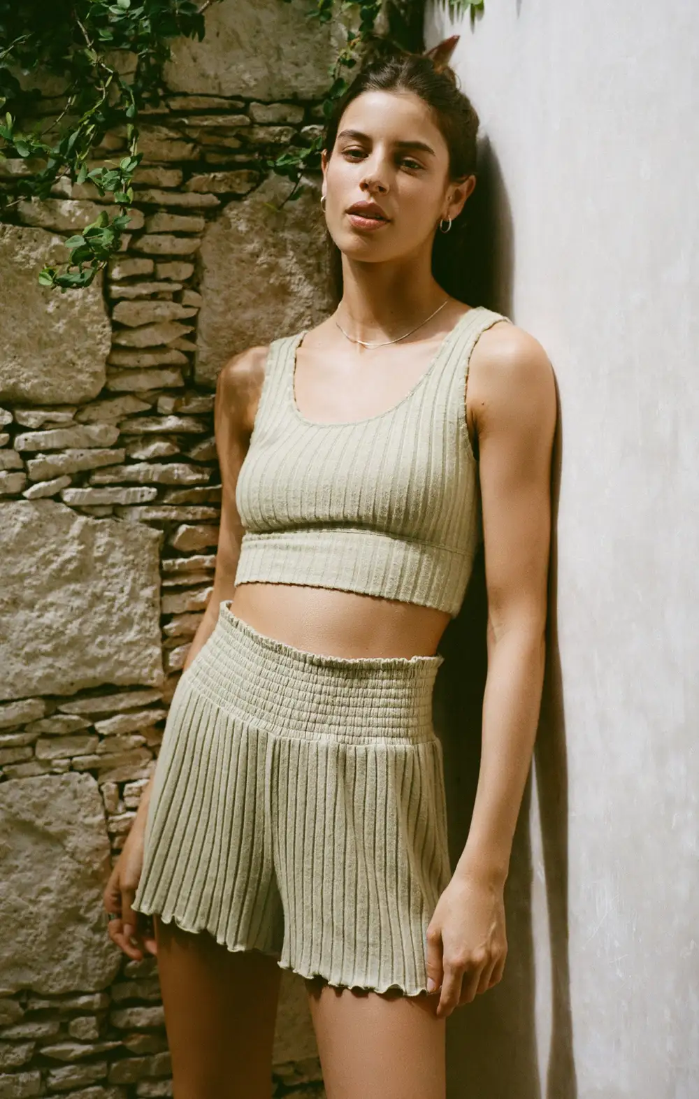 Dawn Smocked Rib Short