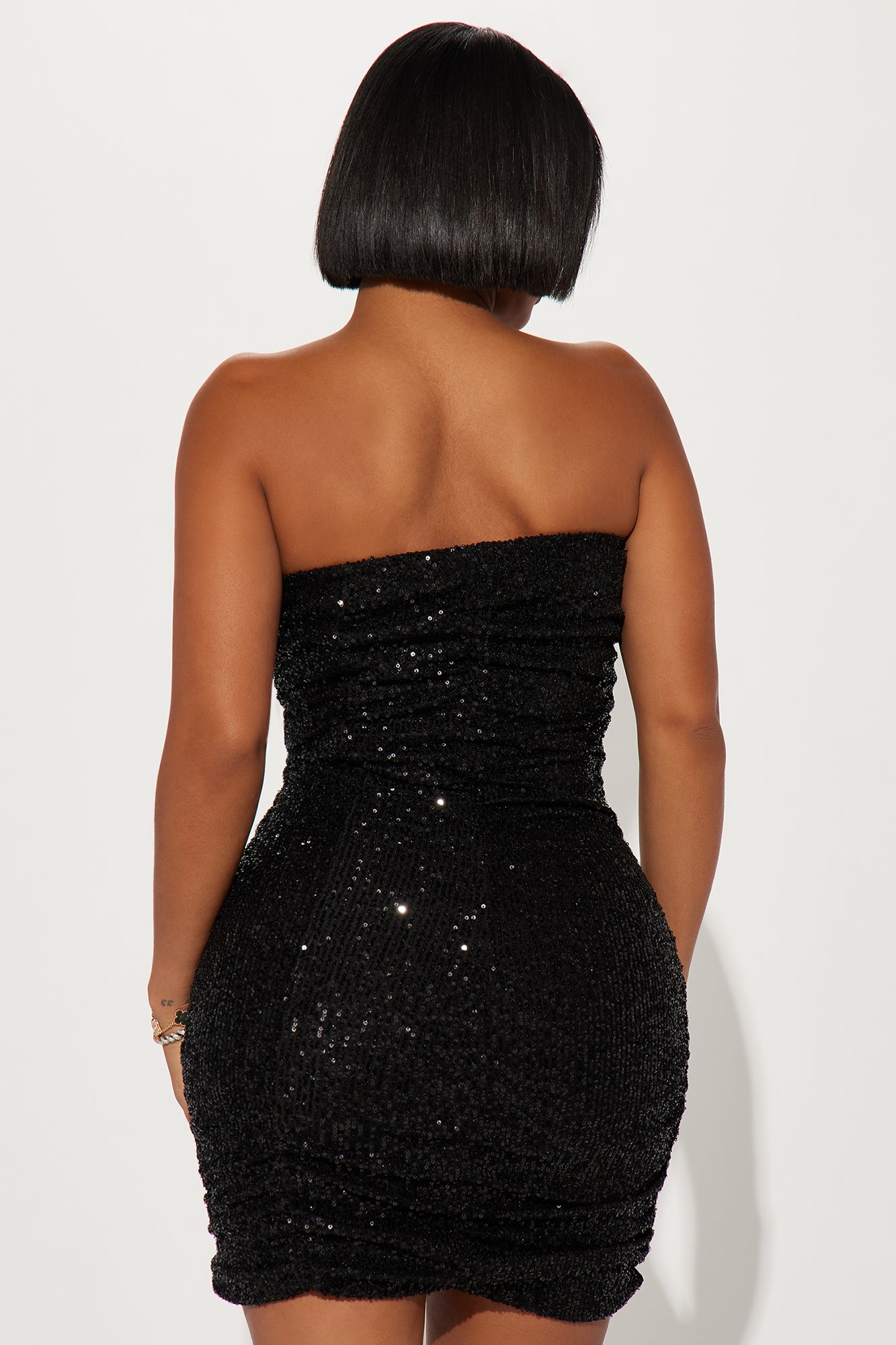 Katy Sequin Mini Dress - Black