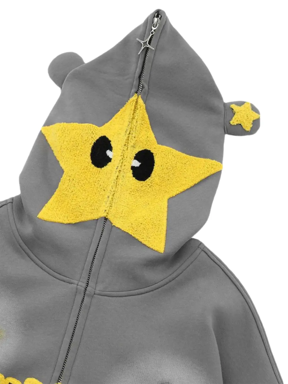 Star Embroidered Hooded Sweatshirt - 1843