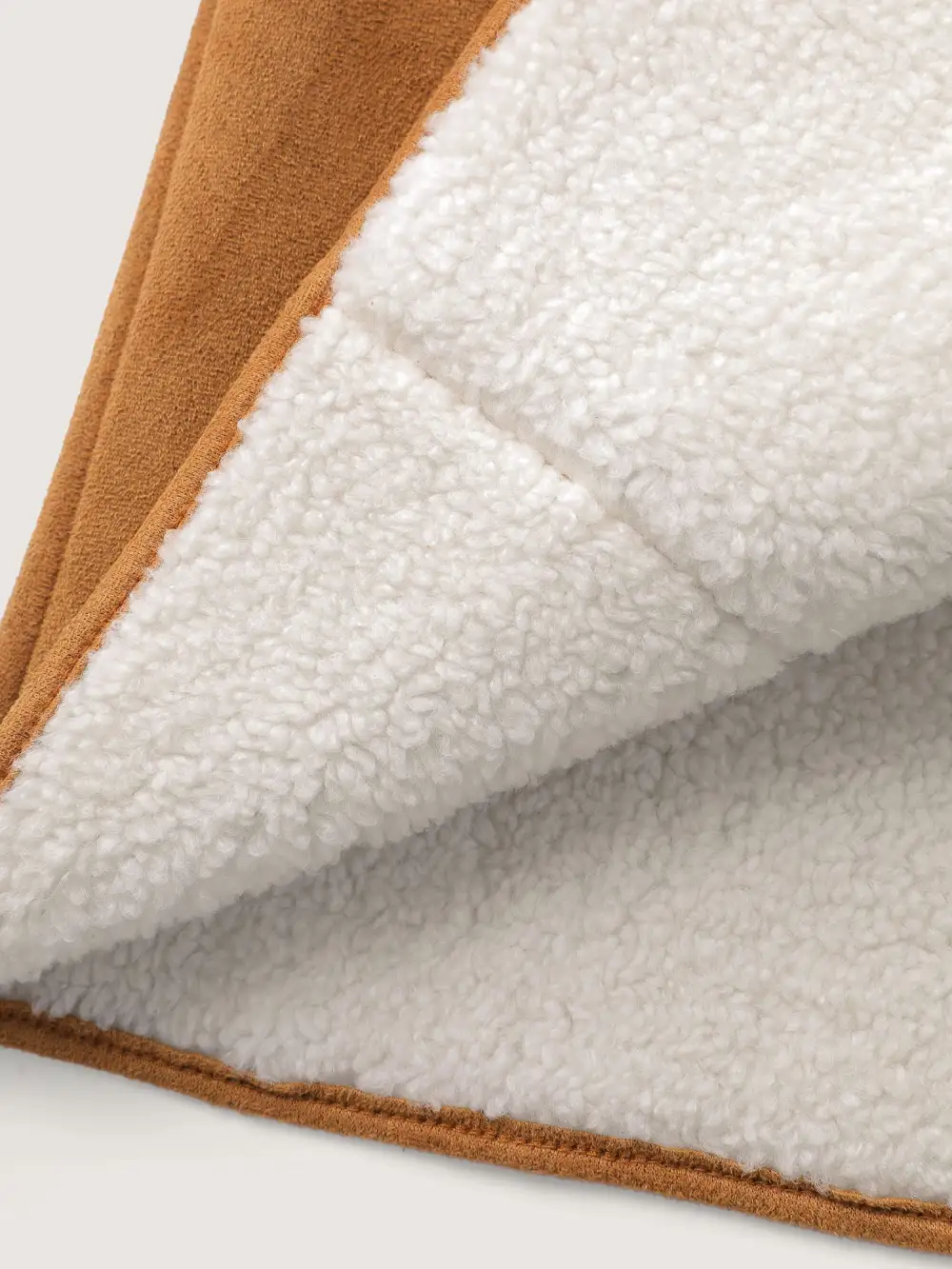 Fluffy Contrast Buttons Quilted Jacket