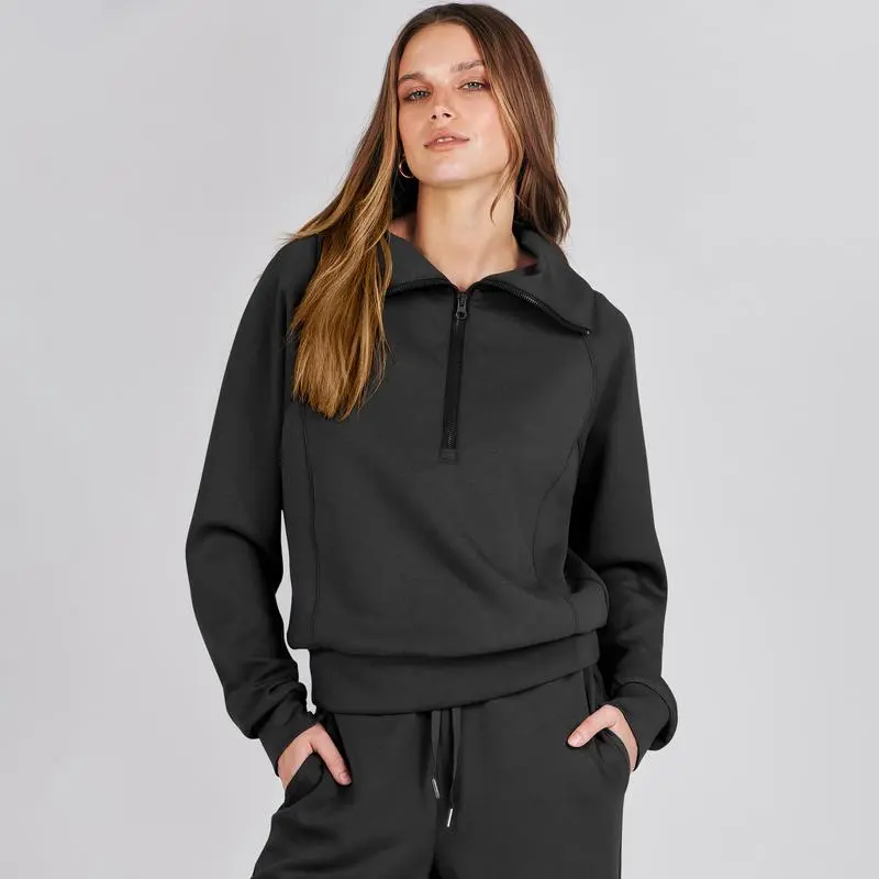 Women's 2-Piece Oversized Sweatsuit – Sweatshirt & Sweatpants Lounge Set.