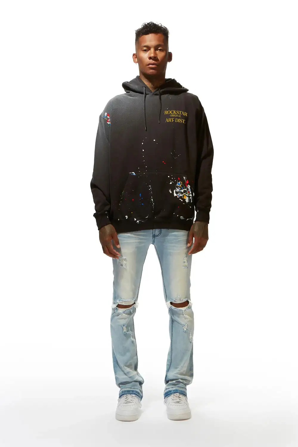 Rockstar Art Dist. Black Graphic Hoodie