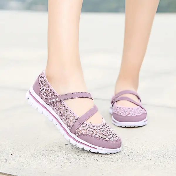 Lace Breathable Casual Flat Shoes