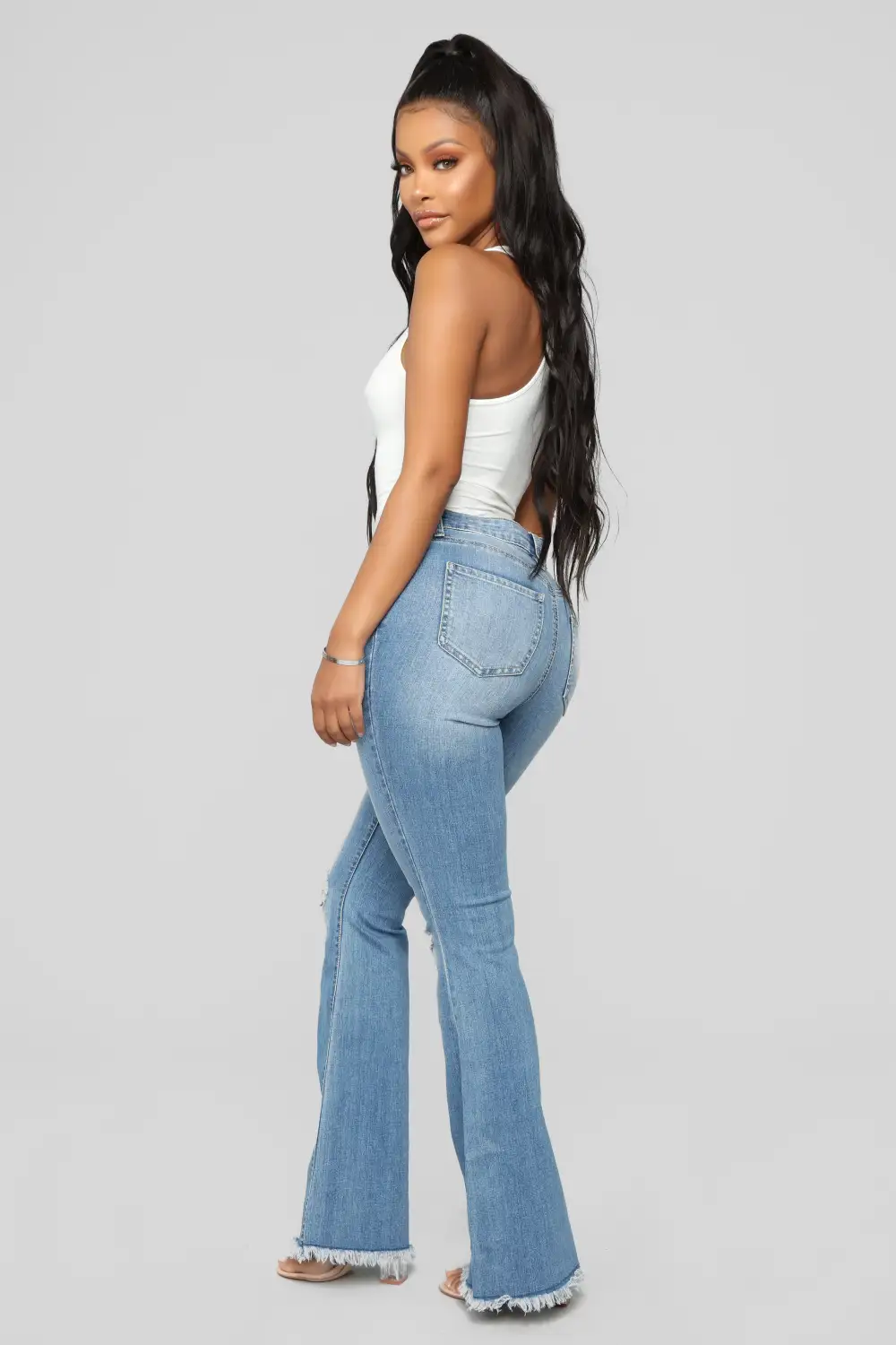 Davina Basic Tank Bodysuit - White