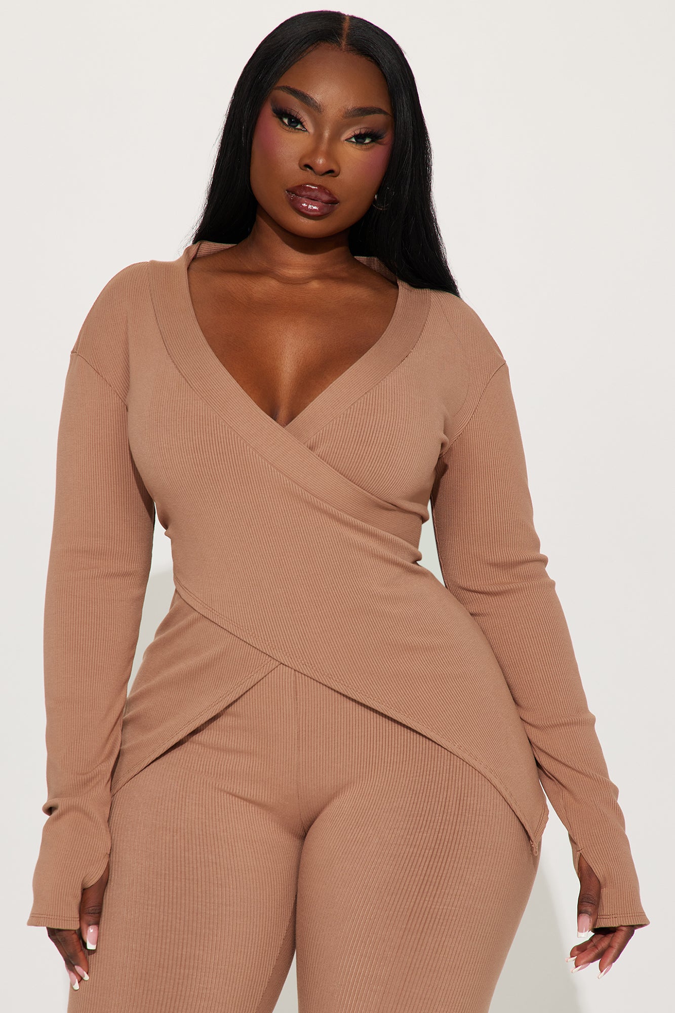 Camryn Snatched Pant Set - Nude