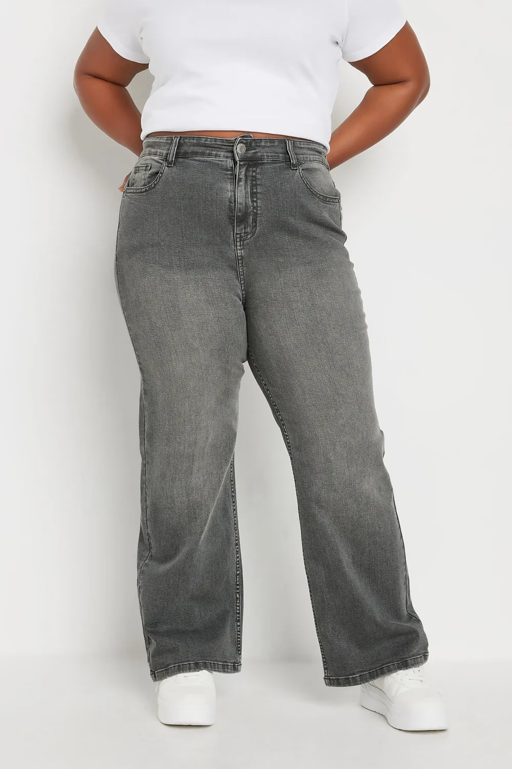 YOURS Curve Indigo Blue Wide Leg Denim Jeans