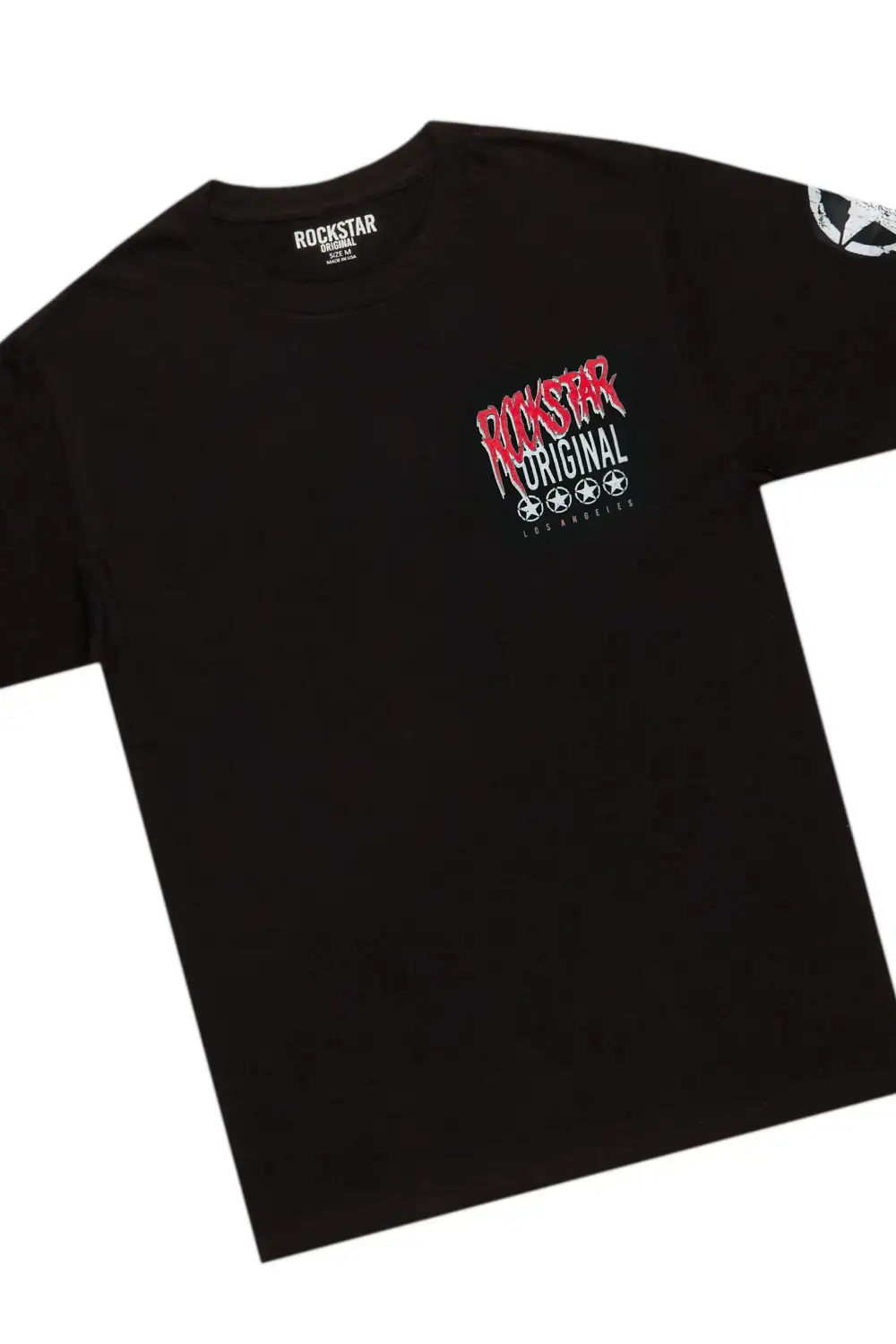 Wizzurd Black T-Shirt & Ricky Red PU Super Stacked Jean Bundle