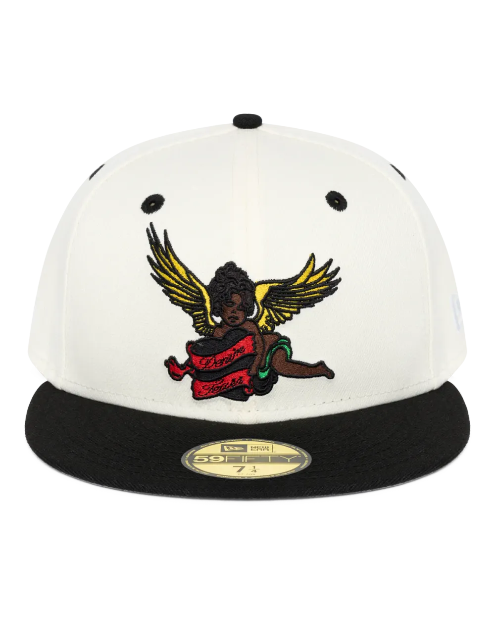 Black Cherub New Era Hat Natural
