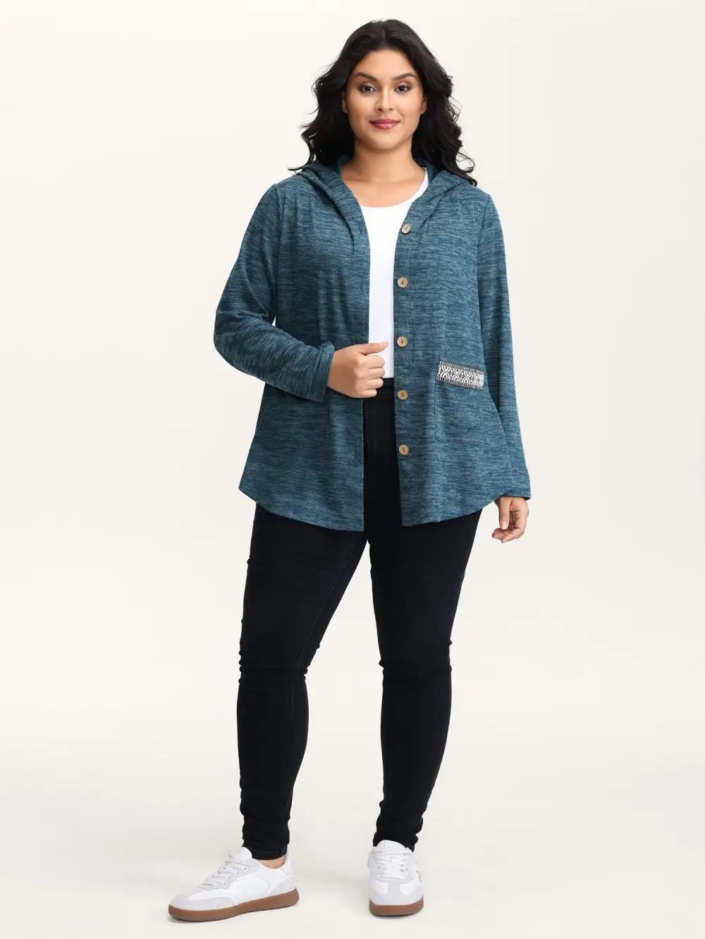 Heather Faux Cashmere Boho Stripe Coat