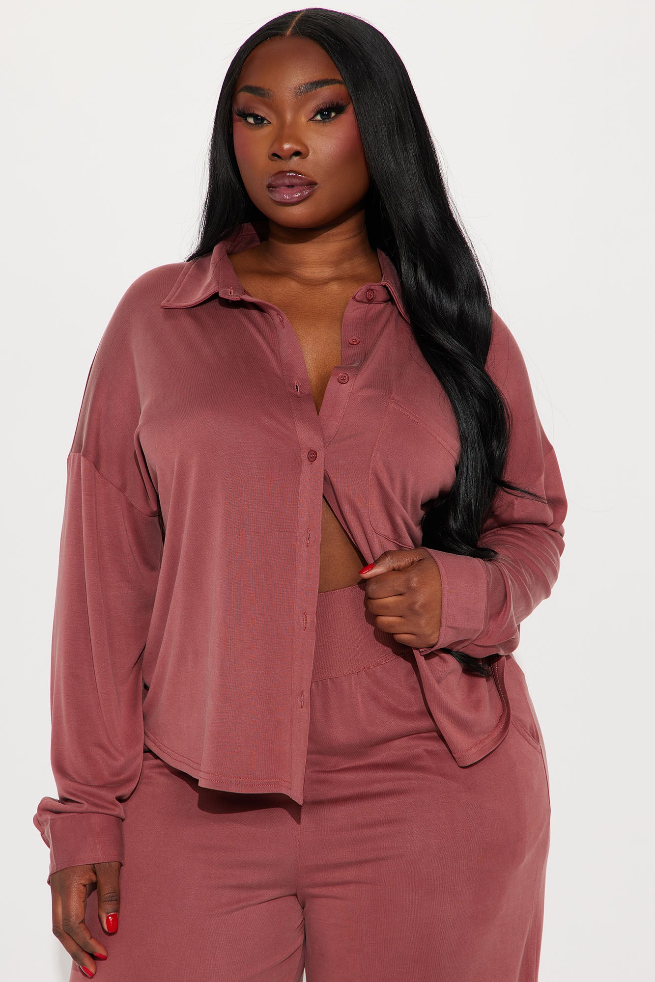Taylor Super Soft Pant Set - Marsala