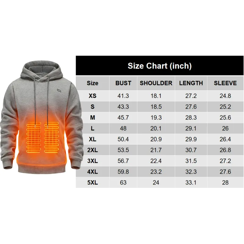Men's Smart Heated Hoodie - Includes Power Bank