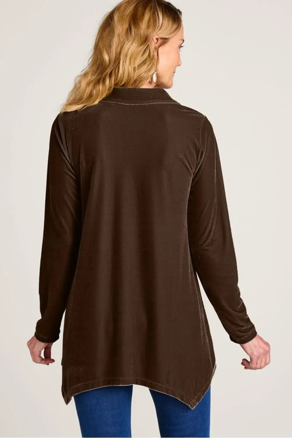 Velvet Danielle Button Long Sleeve Tunic