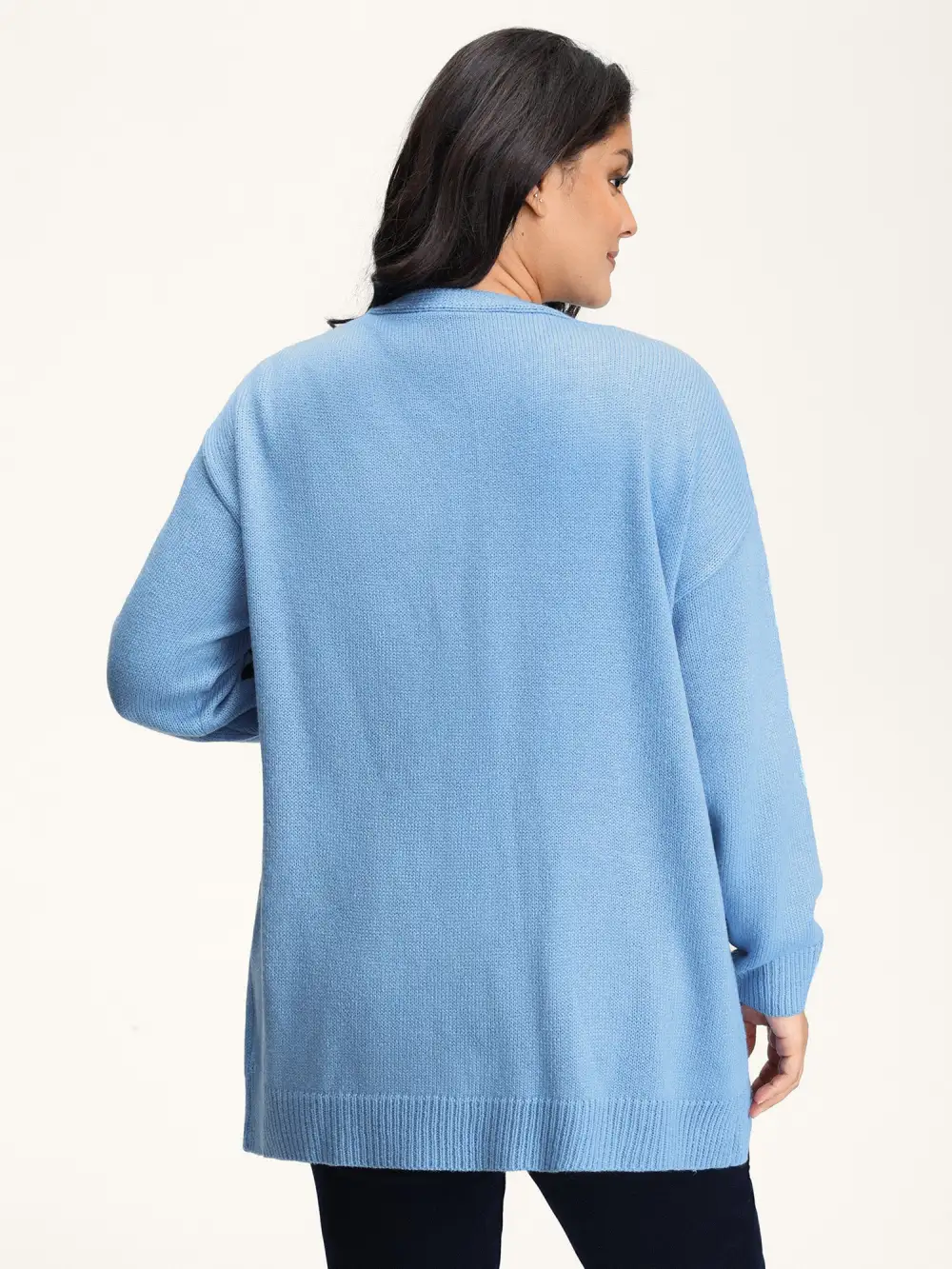 Lemon Embroidery V-Neck Pockets Knit Cardigan