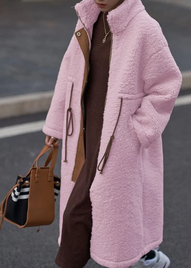 AOVICA-nude Woolen Coats plus size winter coat high neck drawstring jackets(Limited Stock)
