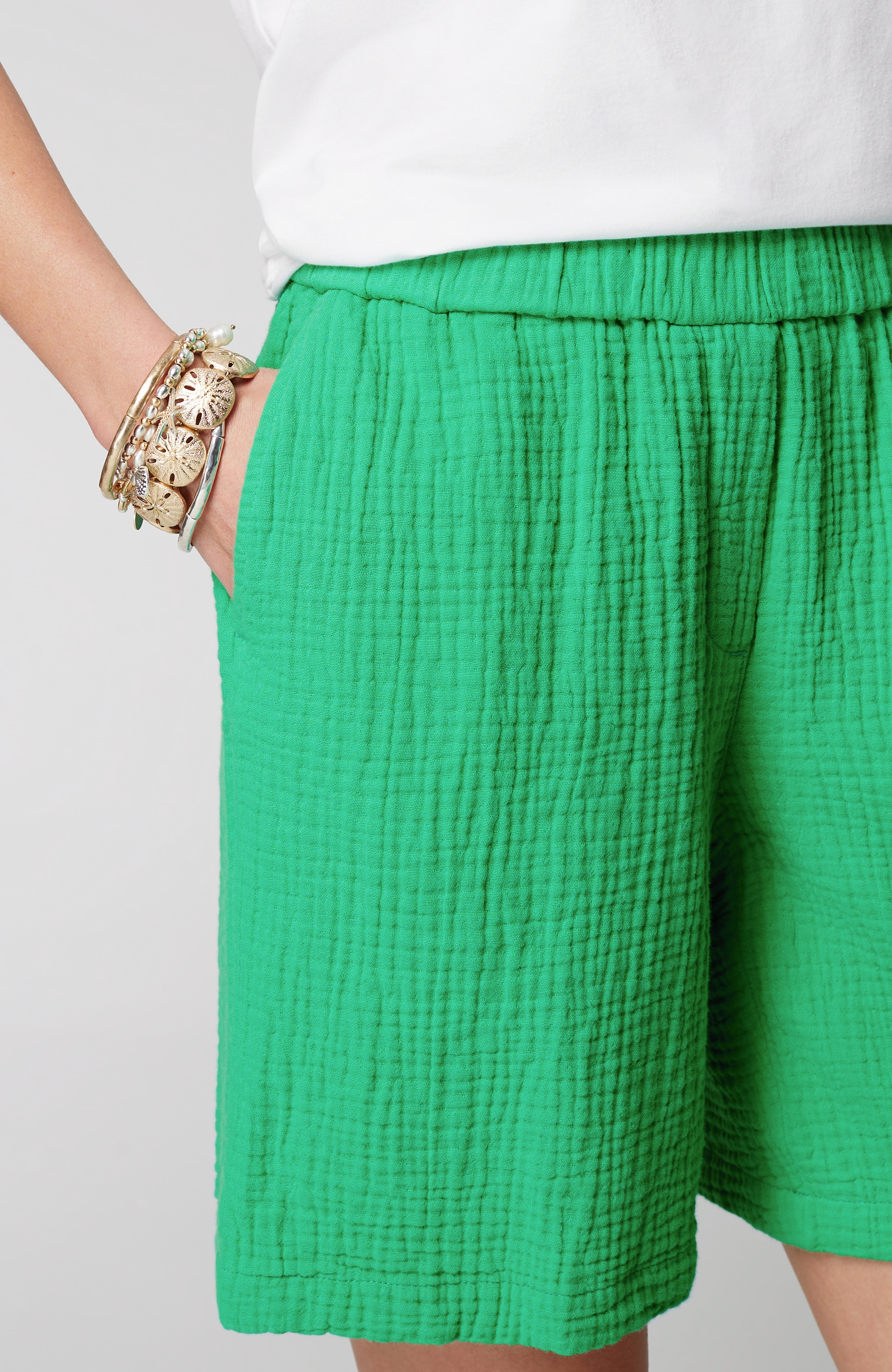 Easy Cotton-Gauze Pull-On Shorts