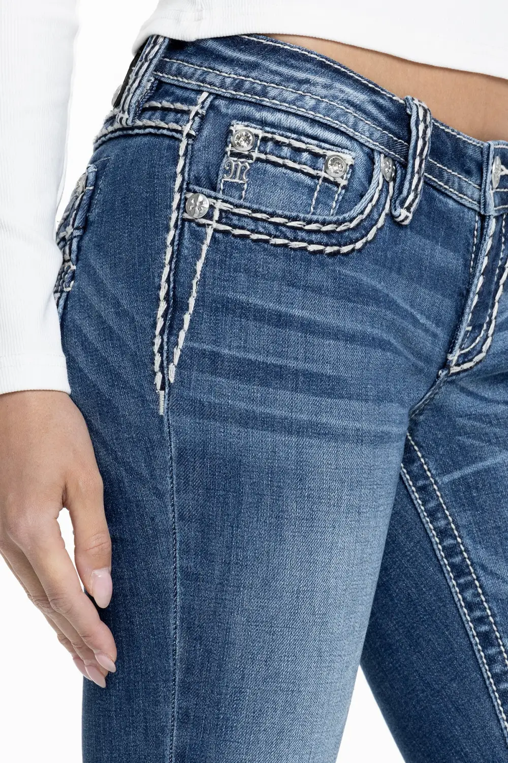 Cleo Stitched Bootcut Jeans